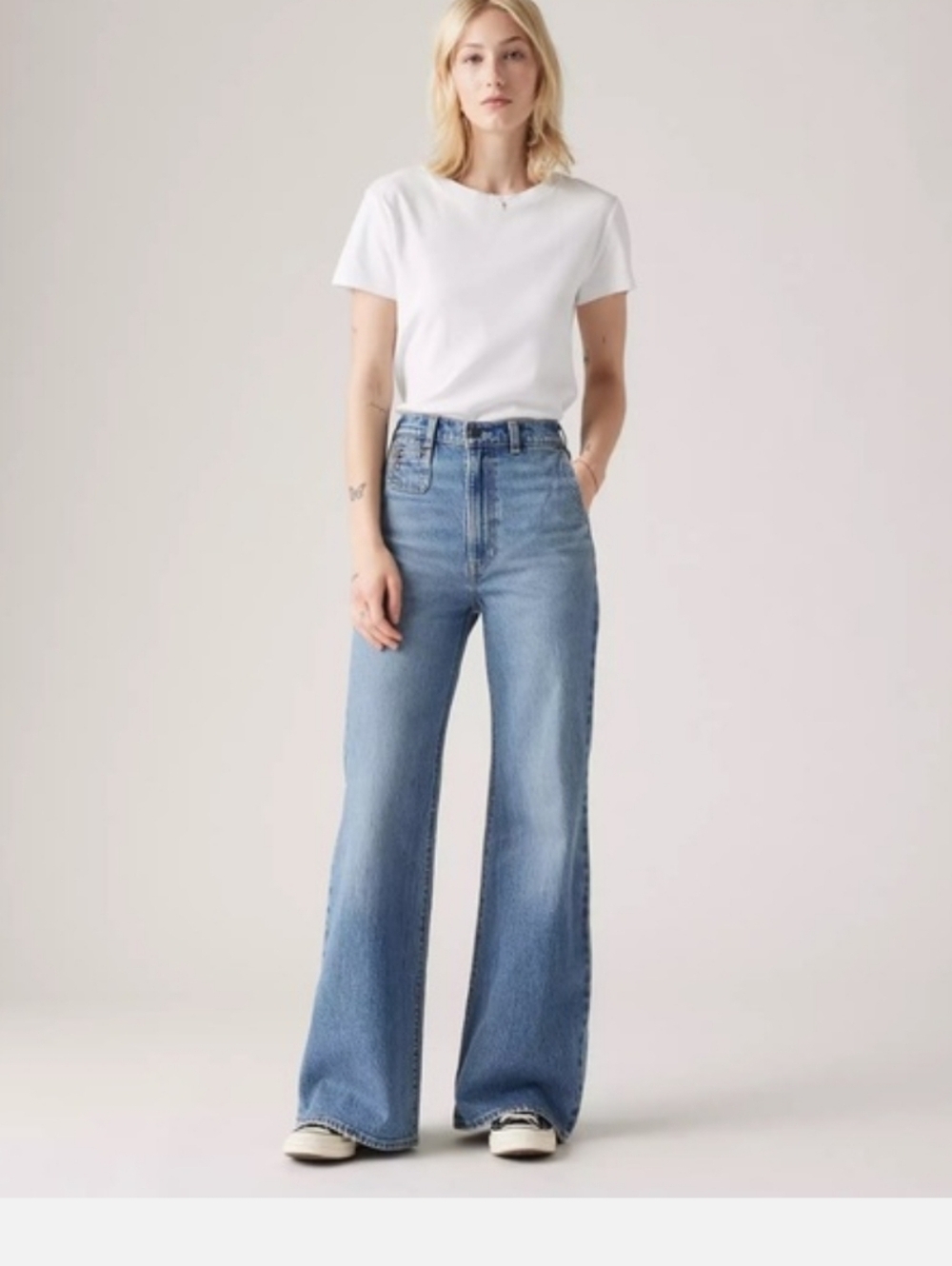 Levi's Light Blue Wide Leg Jeans